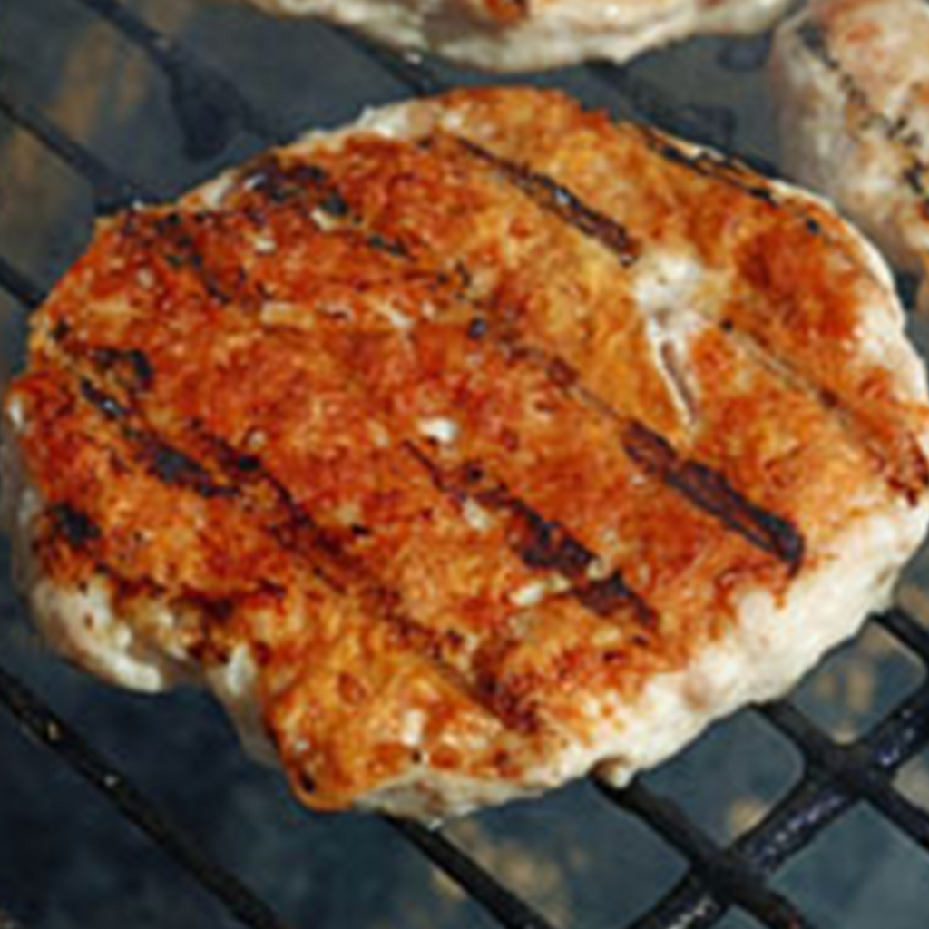 Creswick Farm's Chicken Breakfast Patty Cooking On A Grill