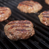 Creswick Farm's Hamburger Patties Cooking On A Grill