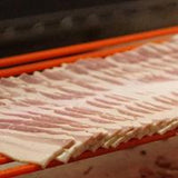 Creswick Farm's Apple Smoked Bacon Fresh Off the Slicer