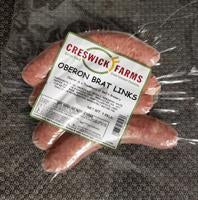 Creswick Farm's Oberon Brats In Their Packaging
